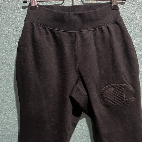 XS Champion Black Reverse Weave Joggers with Side pockets and back pocket - Picture 2 of 8